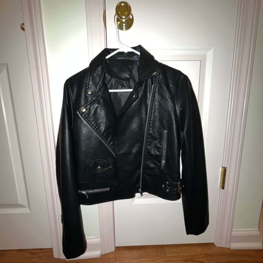 Faux leather jacket